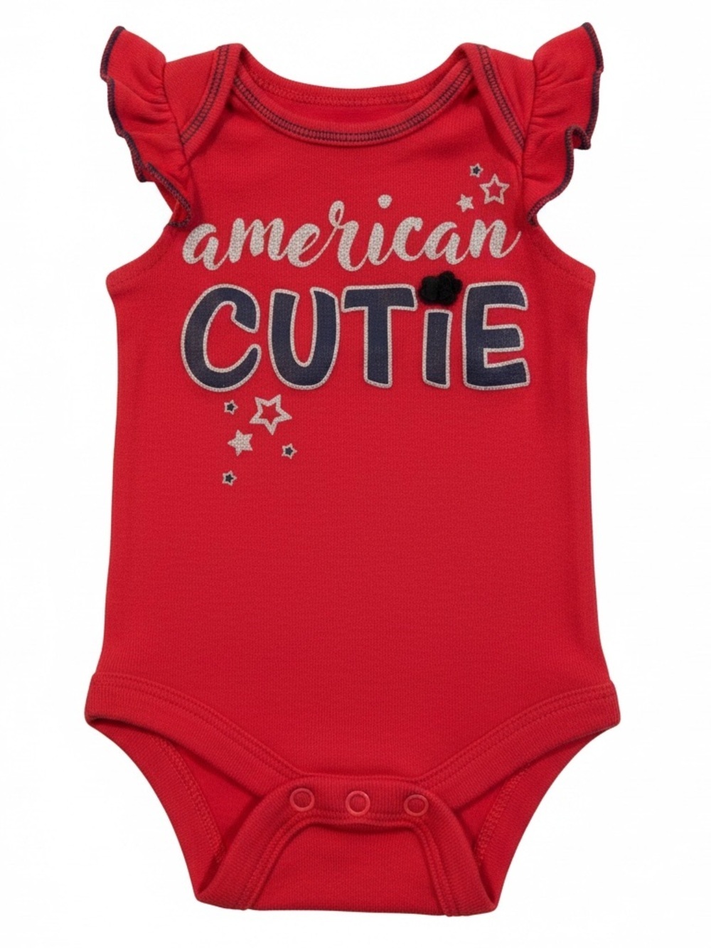 “American Cutie” Red, White, and Blue short sleeve newborn onesie